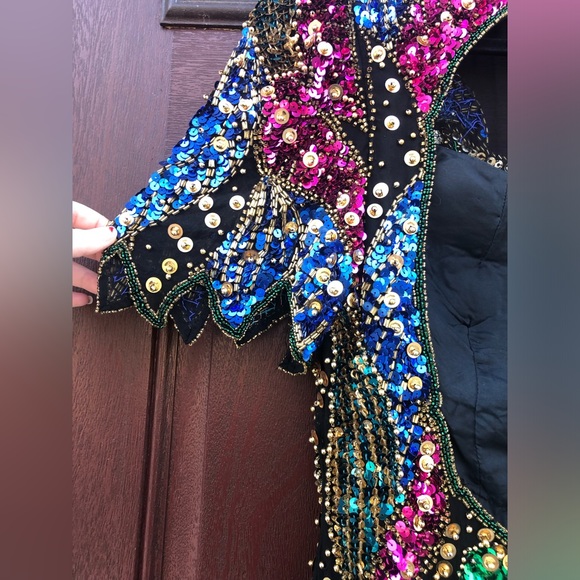 Vintage 1980s Beaded “Alyce Designs” Prom / Formal Dress - Picture 8 of 17